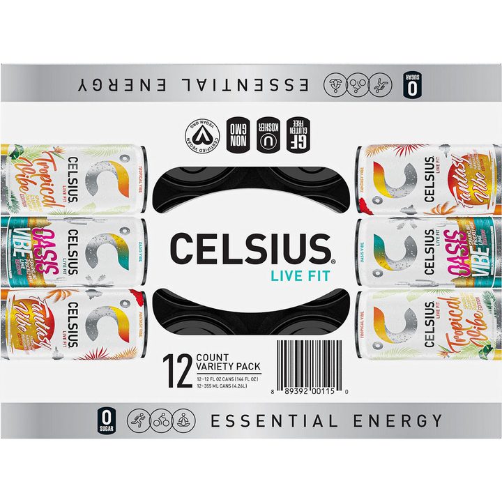 Celsius Live Fit Energy Drink Variety 12 Fl Oz, 12 Count — view 2