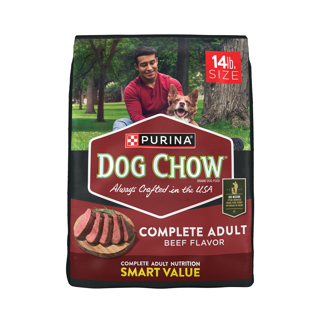 Purina Dog Chow Complete Adult Dry Dog Food Kibble Beef Flavor