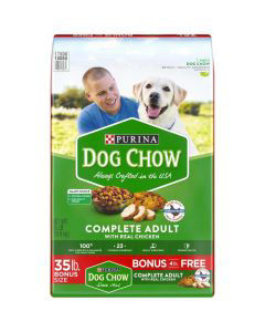Purina Dog Chow Dry Dog Food, Complete Adult With Real Chicken - 35 lb. Bag