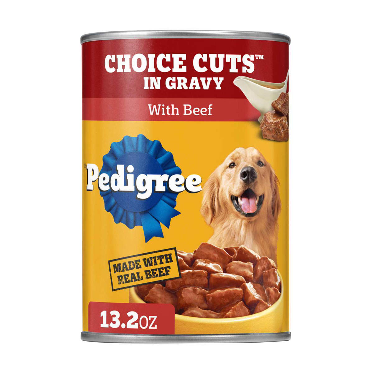 Pedigree Choice Cuts In Gravy Adult Soft Wet Dog Food With Beef, 13.2 oz. Can