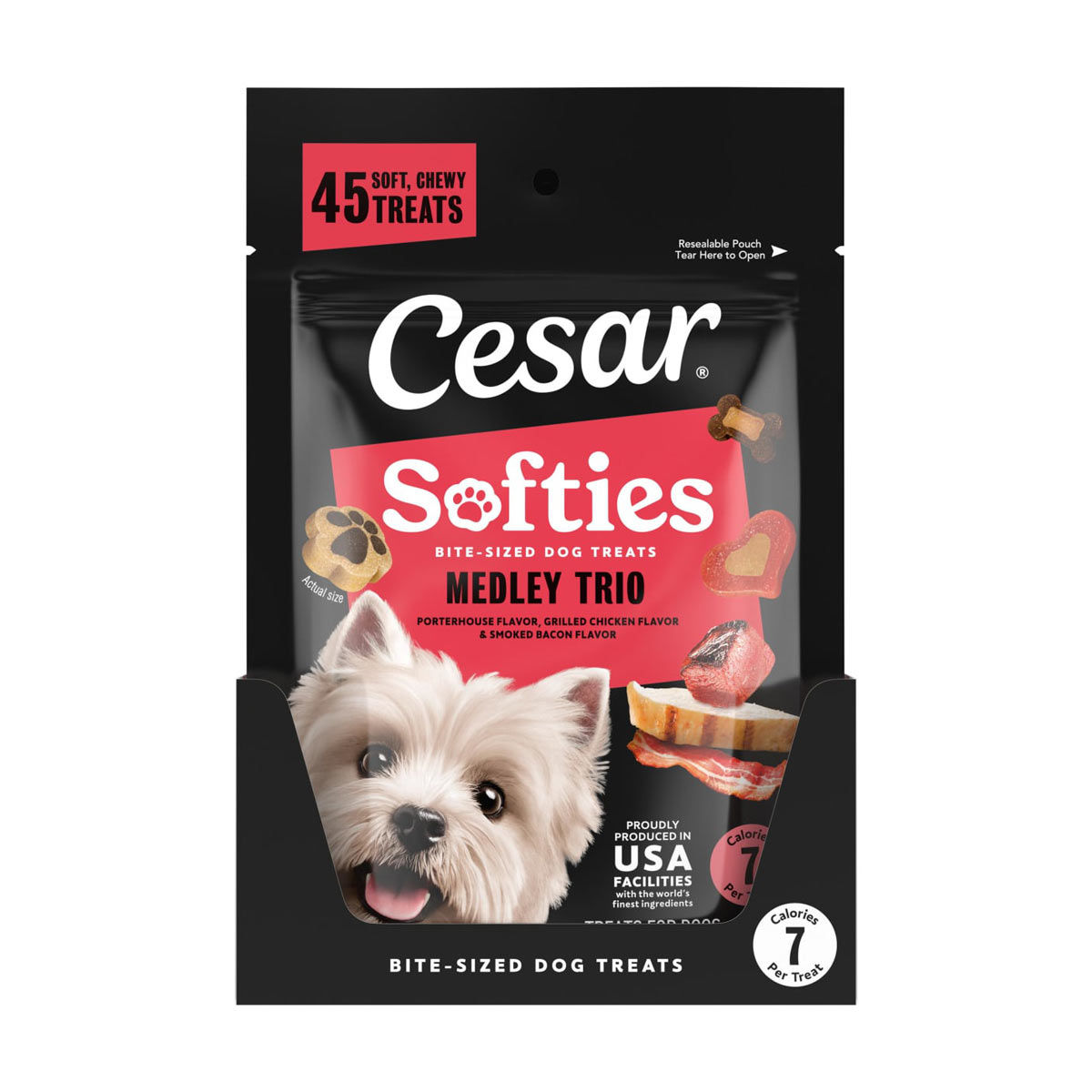CESAR SOFTIES Chewy Small Dog Treats Medley Trio, 4 oz. Pouch