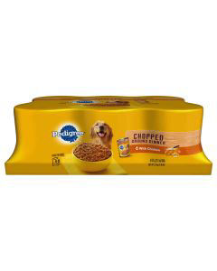 Pedigree Chopped Ground Dinner Wet Dog Food, With Chicken, 13.2 oz Cans, 6 pk
