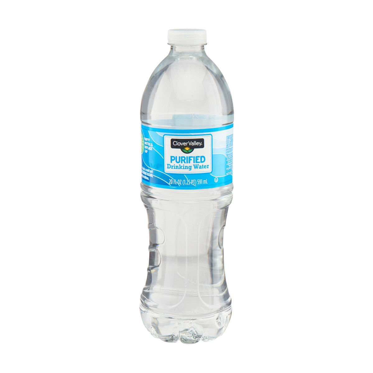 Clover Valley Purified Drinking Water, 20 fl oz