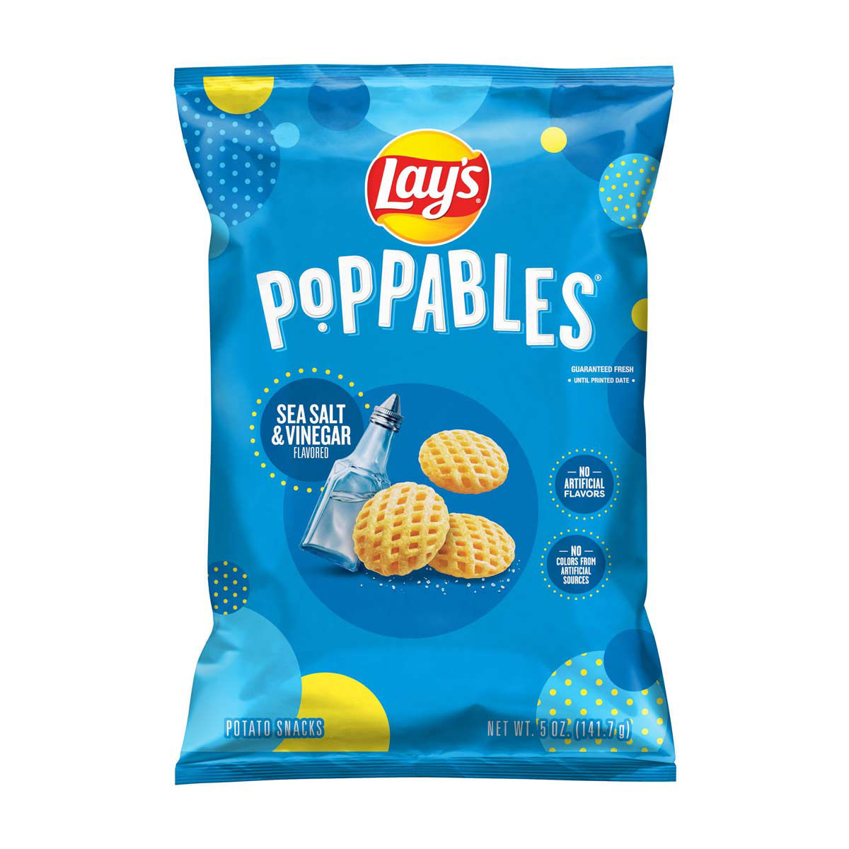 Lay's Poppables Potato Snacks, Sea Salt & Vinegar Flavored, 5 oz