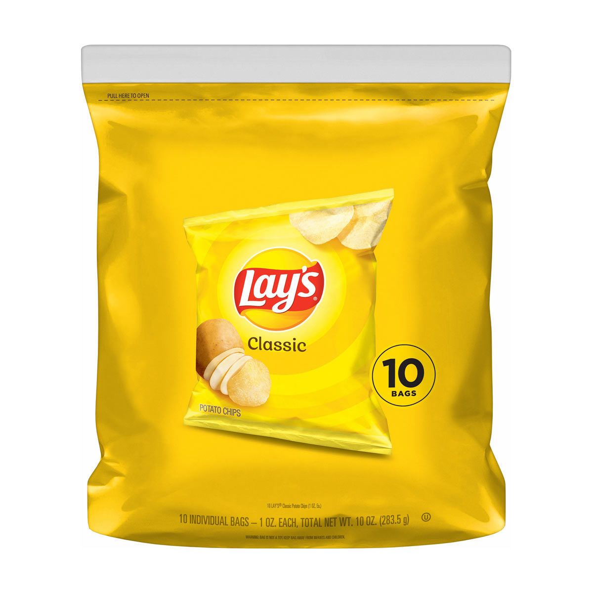 Lay's Potato Chips Classic 1 Oz, 10 Count