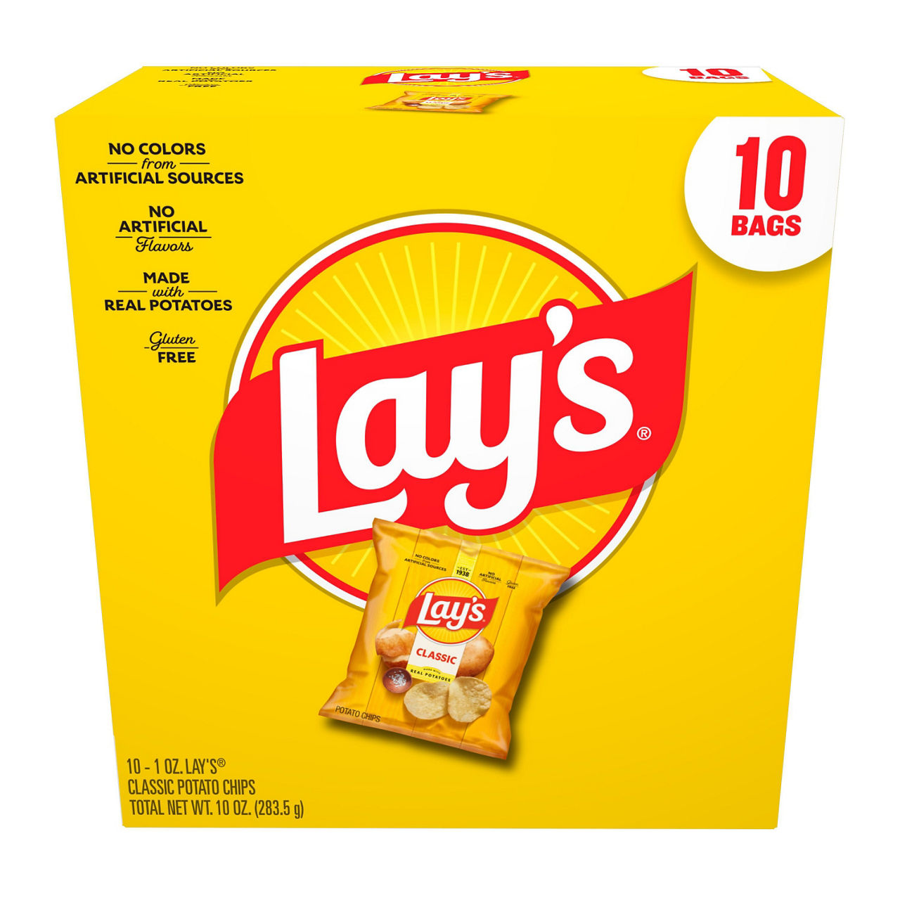 Lay's Potato Chips Classic 1 Oz, 10 Count