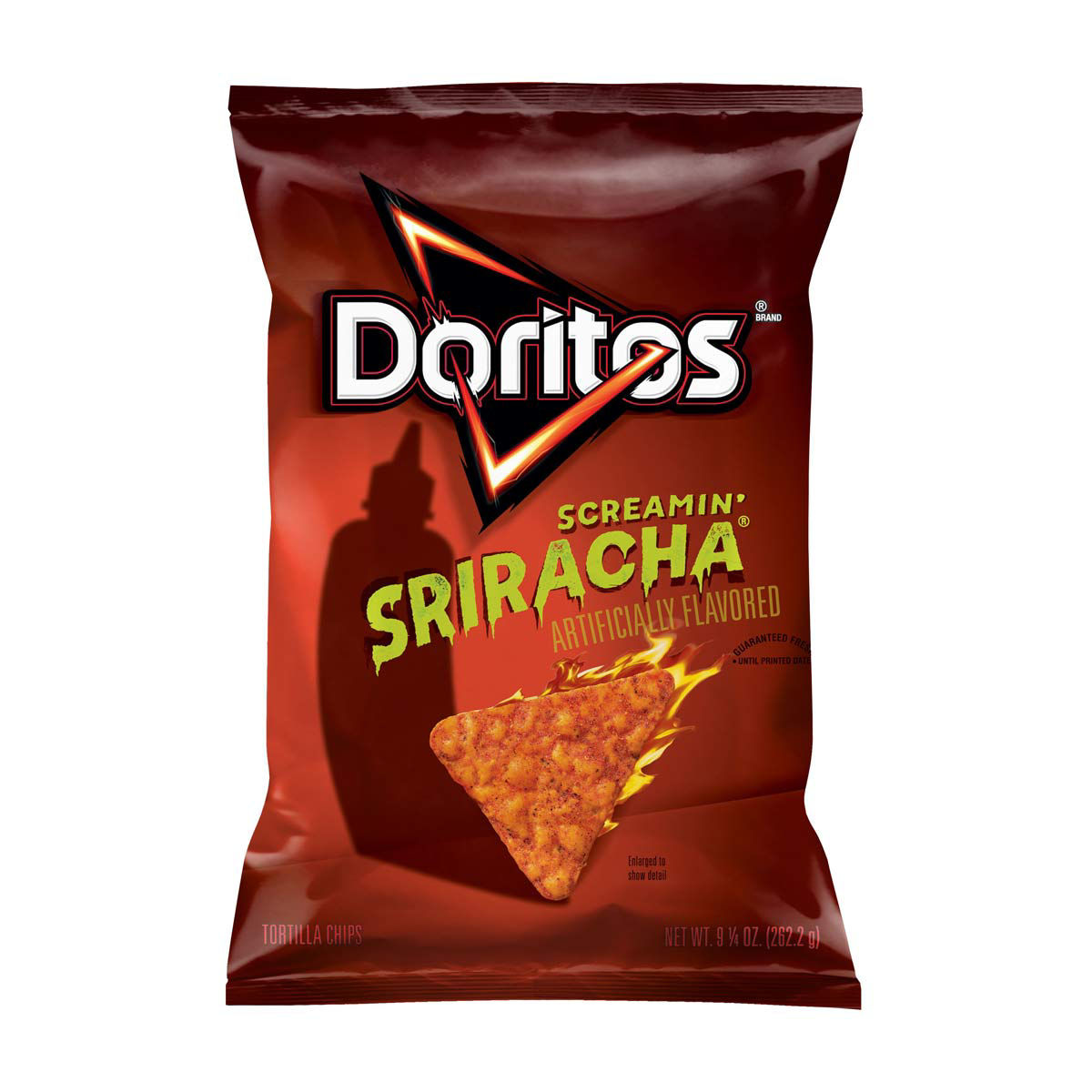 Doritos Tortilla Chips, Screamin’ Sriracha Flavored, 9.25 oz