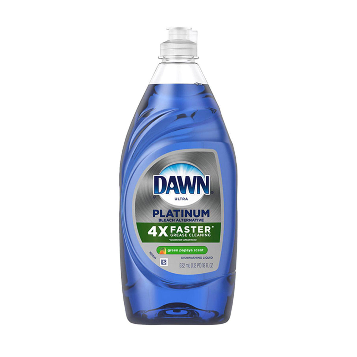 Dawn Platinum Bleach Alternative Dishwashing Liquid Dish Soap, Green Papaya Scent, 18 fl oz