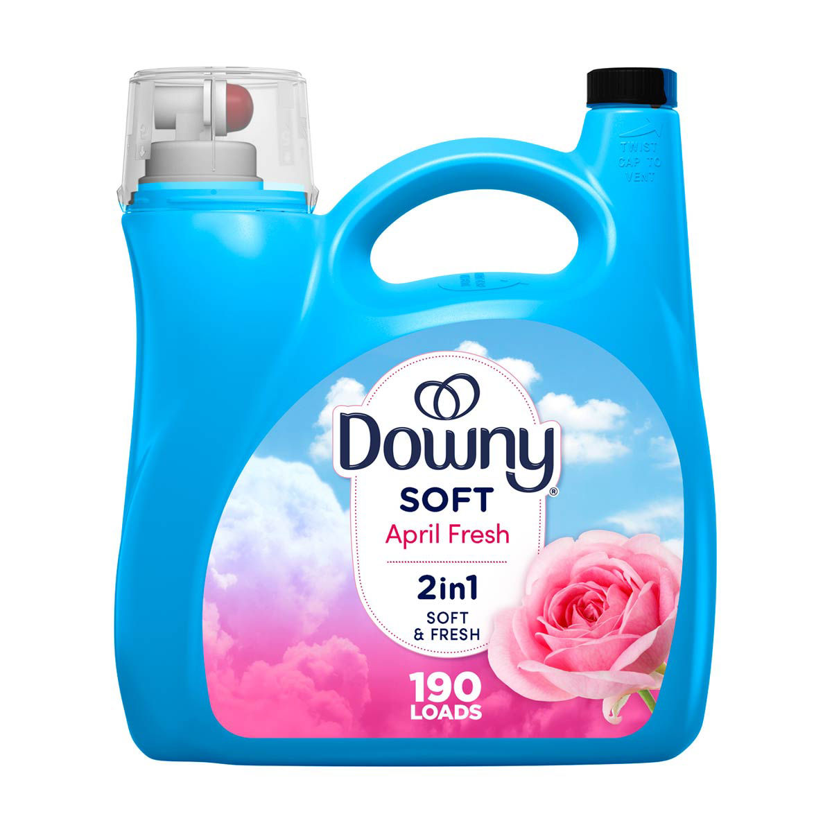 Downy April Fresh 2 in 1 Liquid Fabric Softener, 140 fl oz