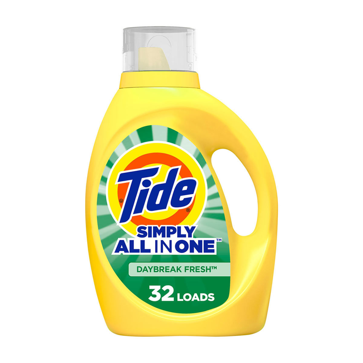 Tide Simply Liquid Laundry Detergent, Daybreak Fresh Scent, 32 Loads, 42 fl oz, All-In-One Detergent
