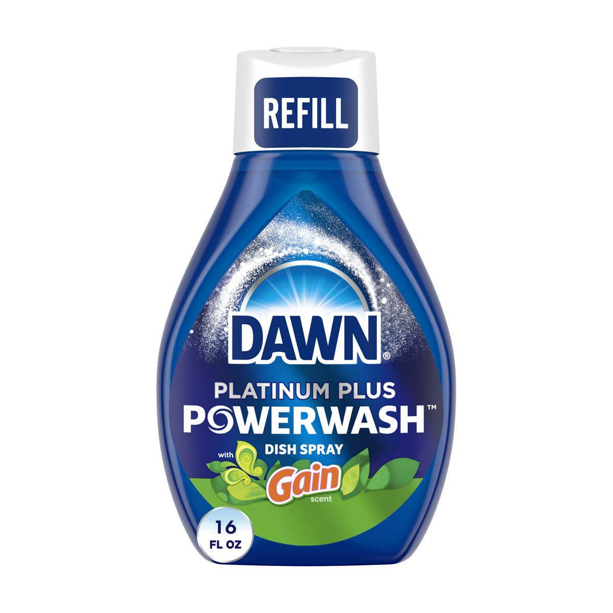Dawn Platinum Plus Powerwash Dish Spray Refill, Gain Scent, 16 fl oz