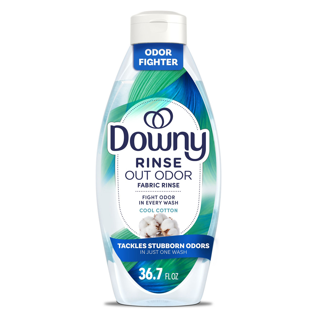 Downy Rinse Laundry Odor Remover, Cool Cotton Scent, 36.7 fl oz, Fabric Softener and Laundry Odor Removal Rinse, Fights Odors at the source, HE Compatible