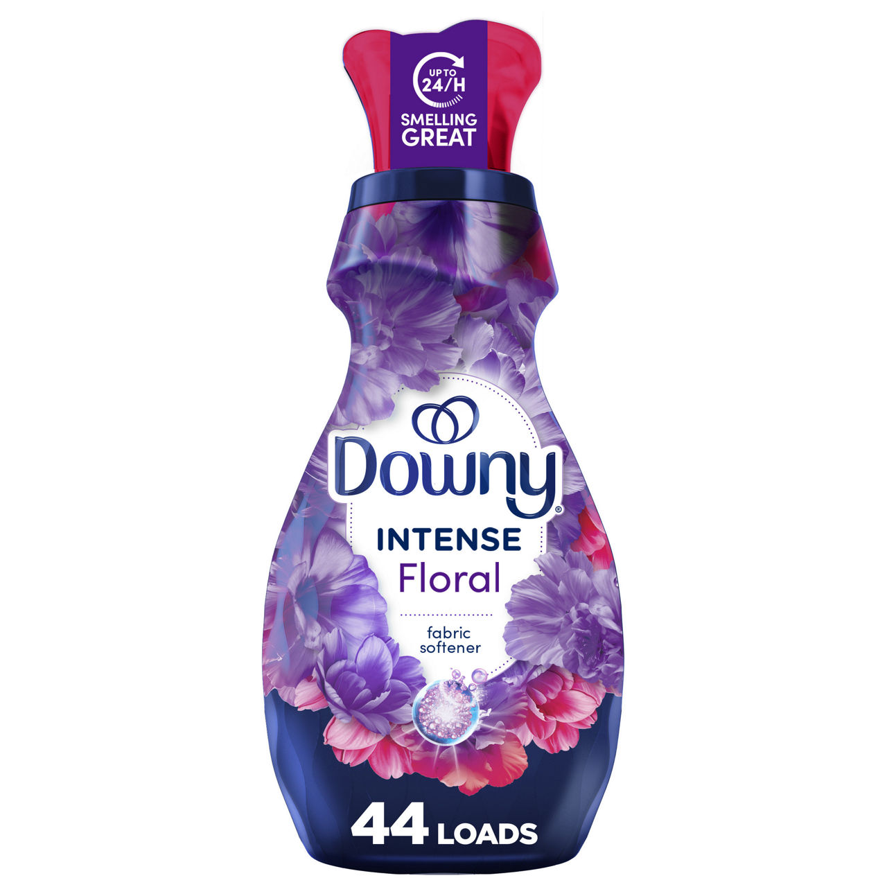 Downy Intense Fabric Softener Liquid, Floral Scent, 32 FL OZ, 44 loads, In-Wash Liquid Fabric Softener and Laundry Conditioner