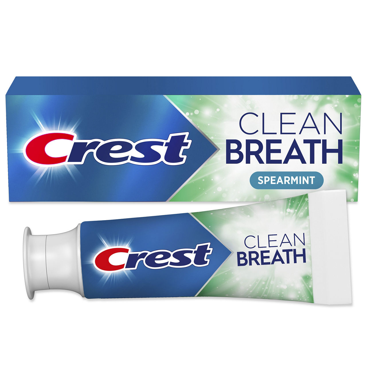 Crest Toothpaste Clean Breath Spearmint 2.5oz – Neutralizes Bad Breath, Antibacterial Protection, Fights Cavities, Freshens Breath, Gently Whitens