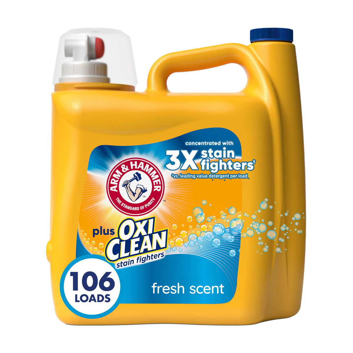 ARM & HAMMER Plus OxiClean Fresh Scent, 106 Loads Liquid Laundry Detergent, 138 fl oz
