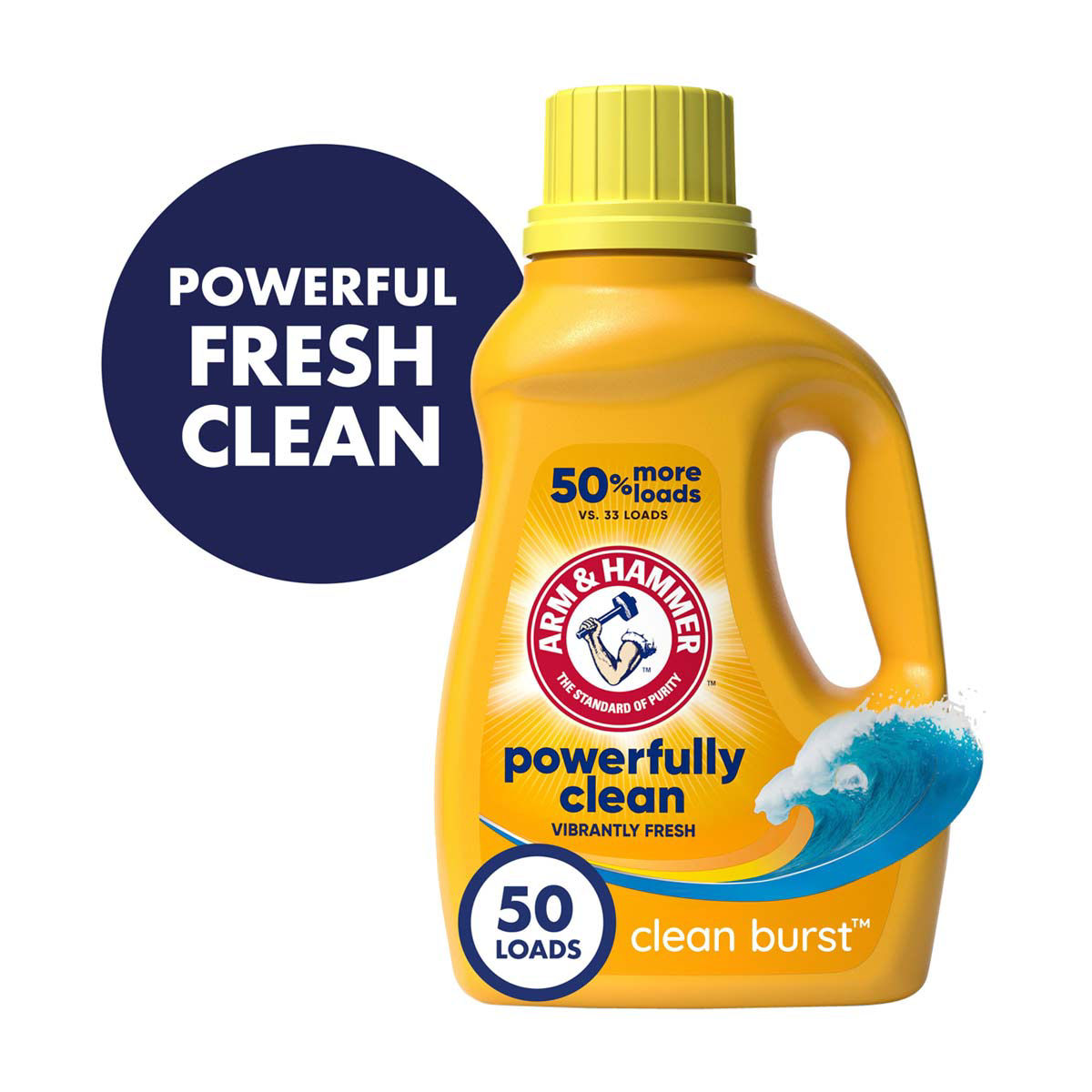 ARM & HAMMER Clean Burst, 50 Loads Liquid Laundry Detergent, 50 Fl oz