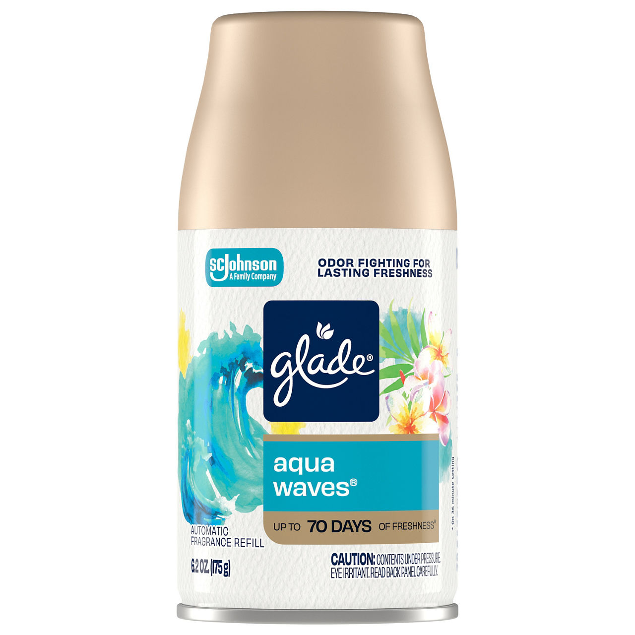 Glade Automatic Spray Refill, Air Freshener, Invigorating Aqua Waves, 6.2 oz