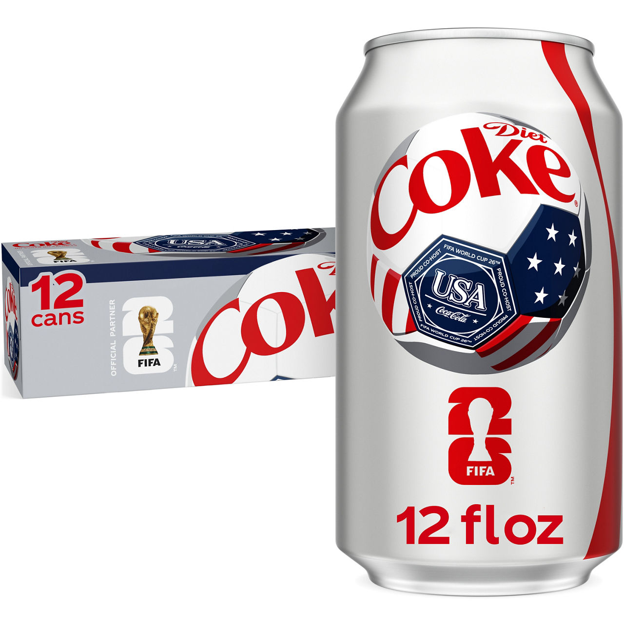 Diet Coke Soda Soft Drink Fridge Pack Cans, 12 fl oz, 12 Pack