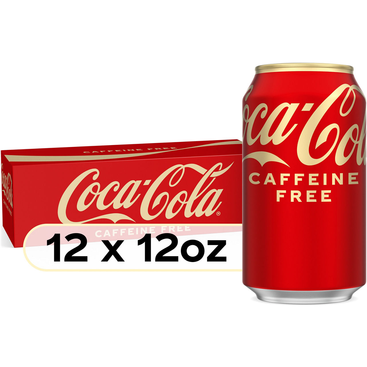 Coca-Cola Caffeine-Free Soda Soft Drink Fridge Pack Cans, 12 fl oz, 12 Pack