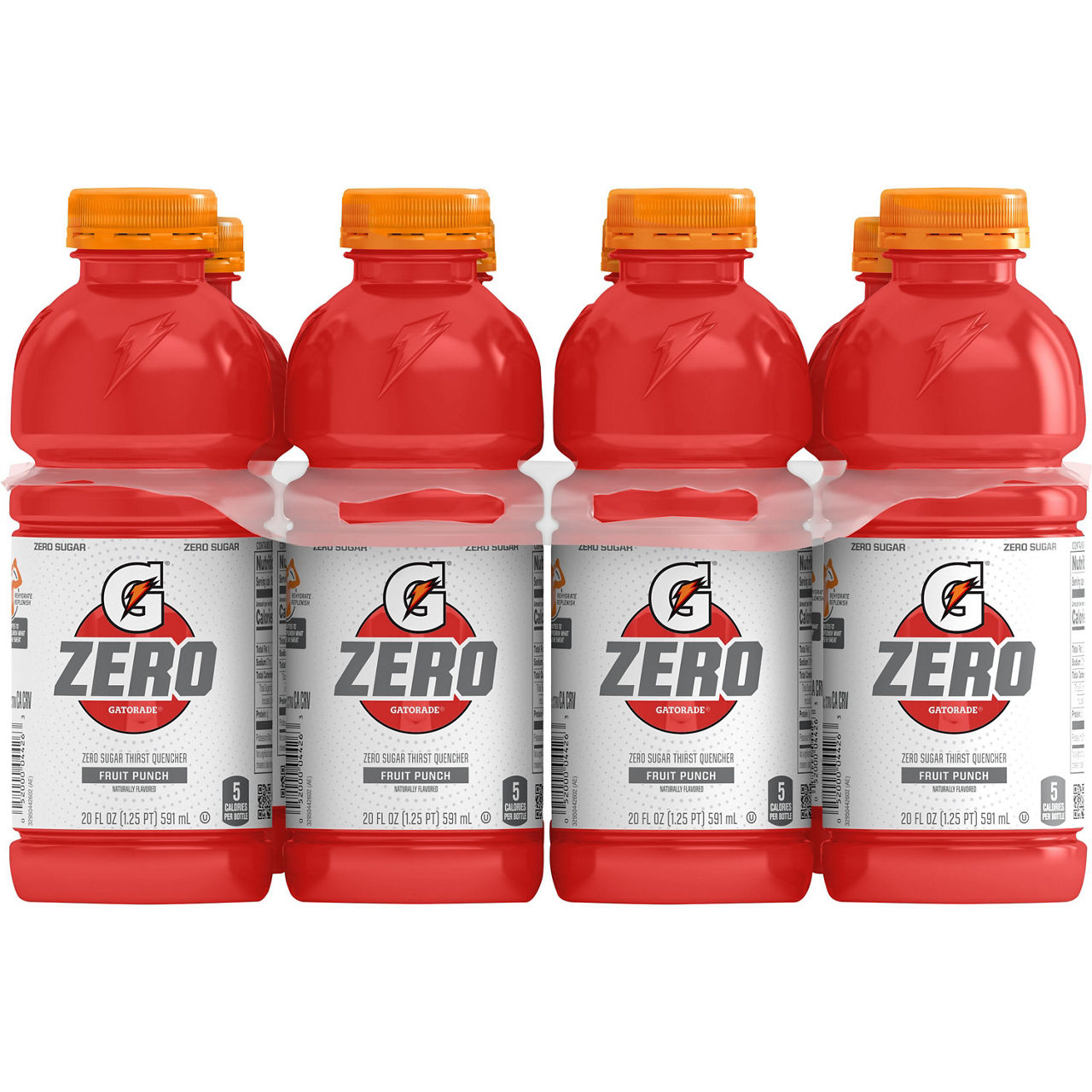 Gatorade Zero Zero Sugar Thirst Quencher Fruit Punch 20 Fl Oz X 8 Count