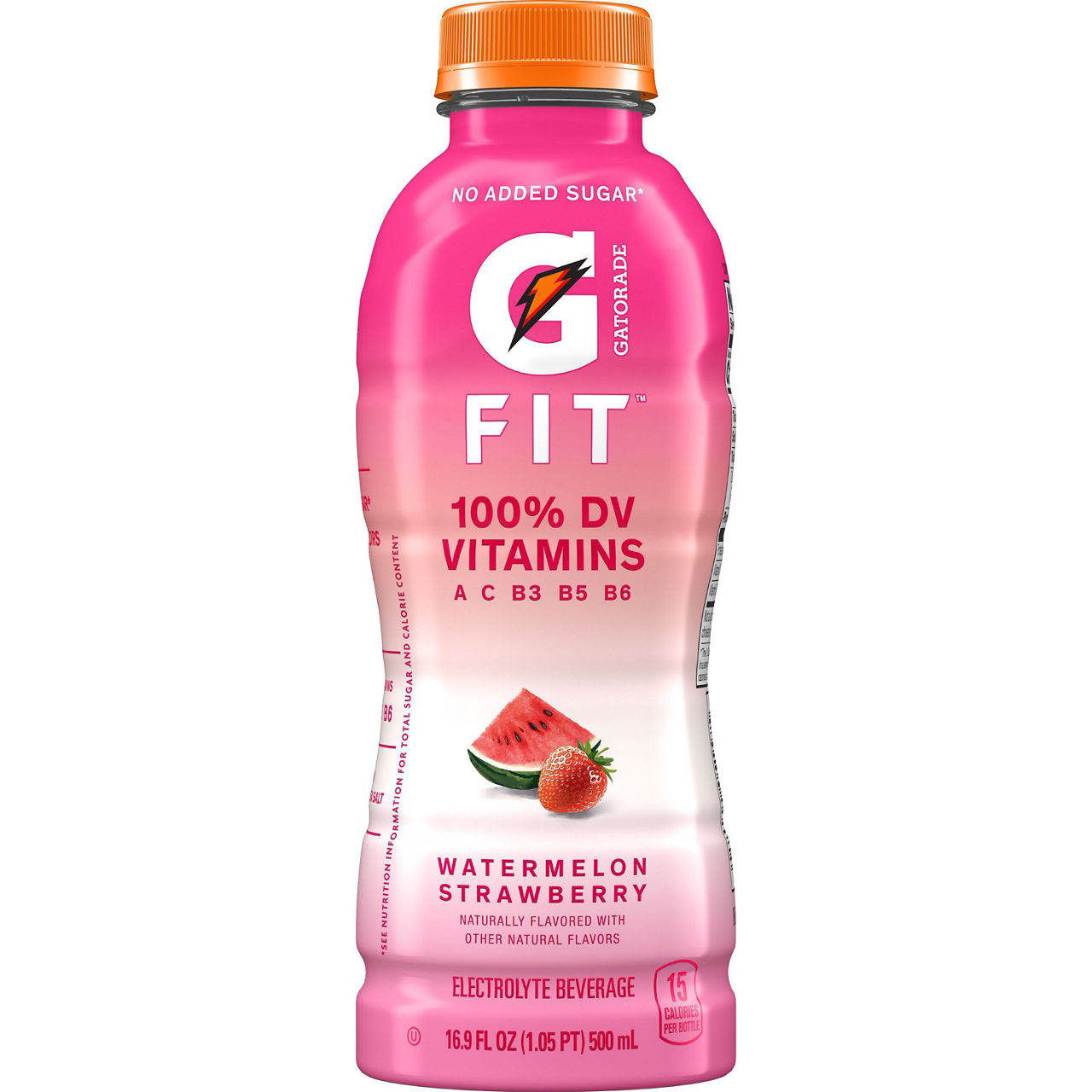 Gatorade Fit Electrolyte Beverage Watermelon Strawberry 16.9 Fl Oz
