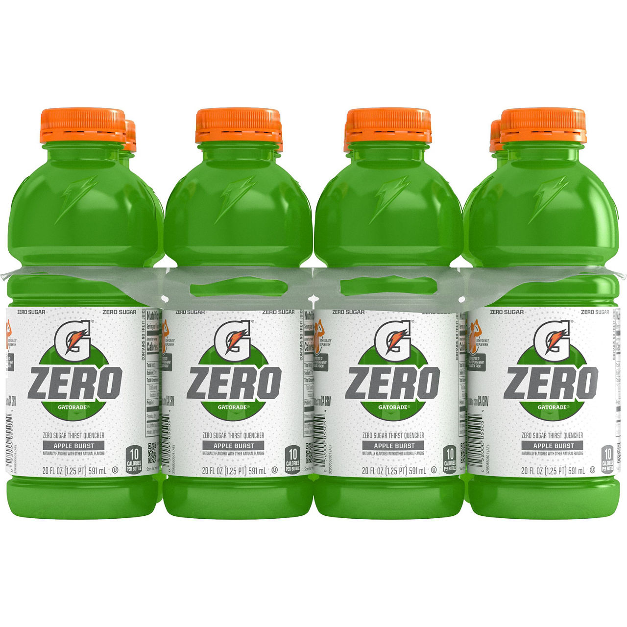 Gatorade Zero Zero Sugar Thirst Quencher Apple Burst 20 Fl Oz, 8 Count