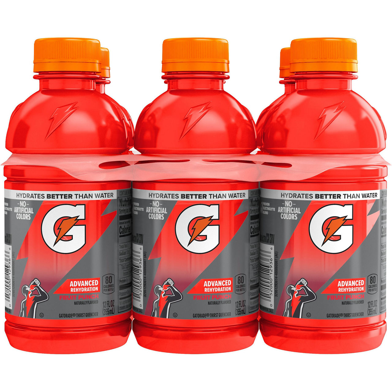 Gatorade Thirst Quencher Fruit Punch Naturally Flavored 12 Fl Oz, 6 Count