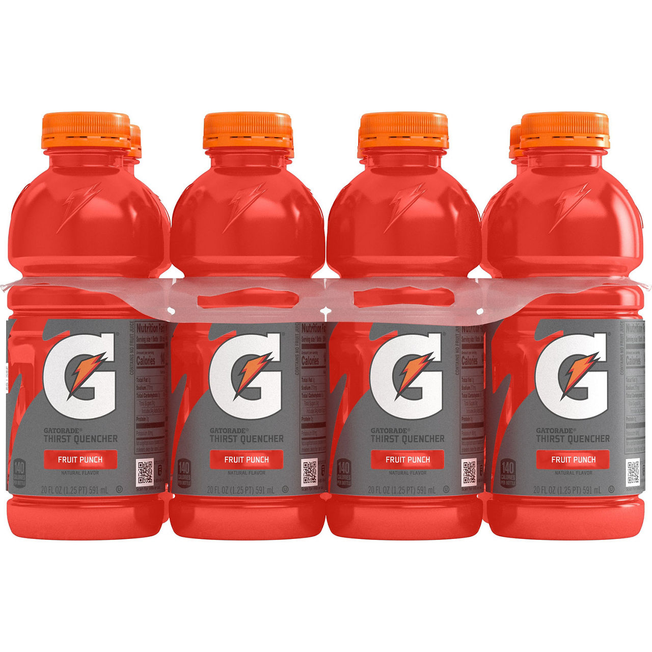 Gatorade Thirst Quencher Fruit Punch Natural Flavor 20 Fl Oz, 8 Count