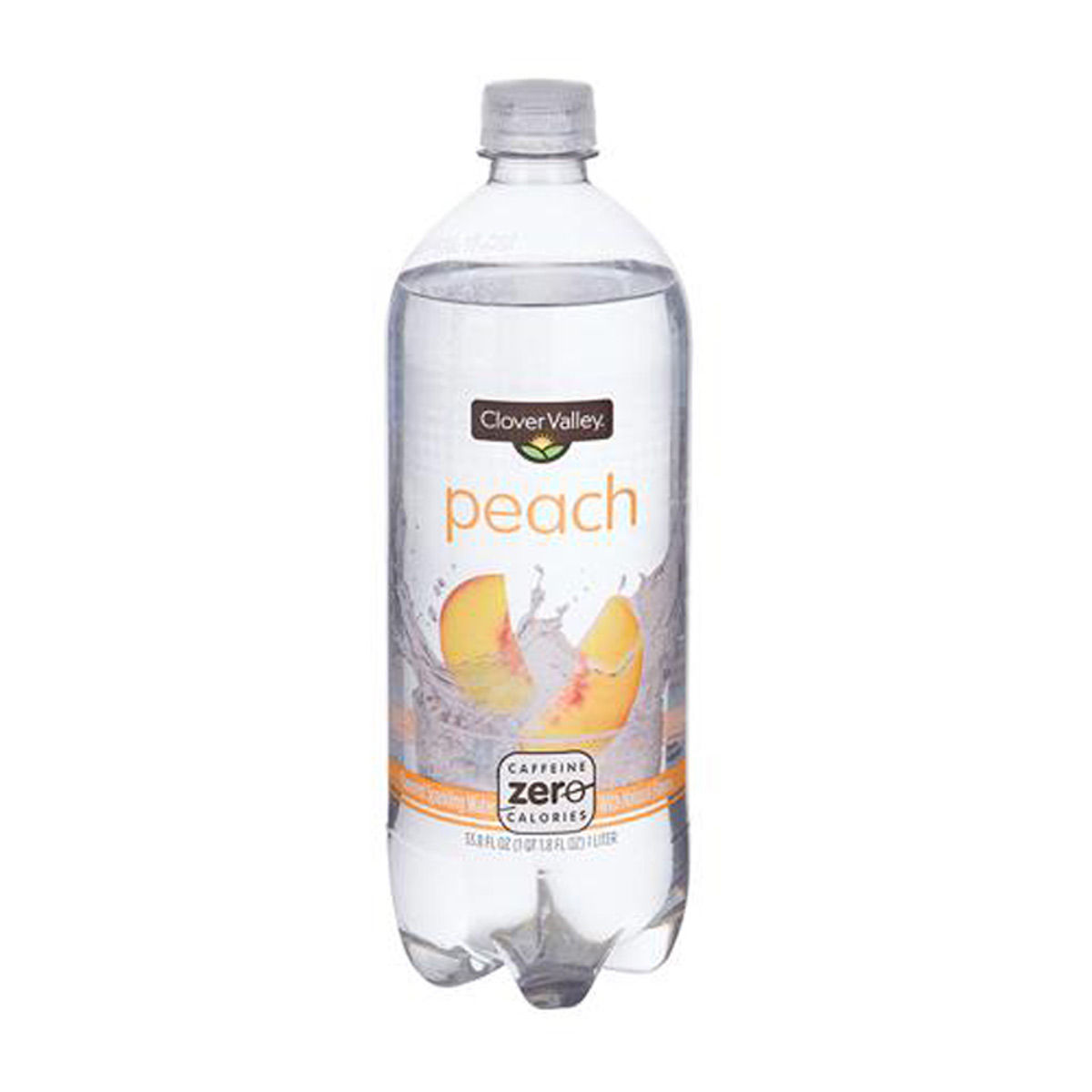 Clover Valley Peach Sparkling Water, 1 Liter