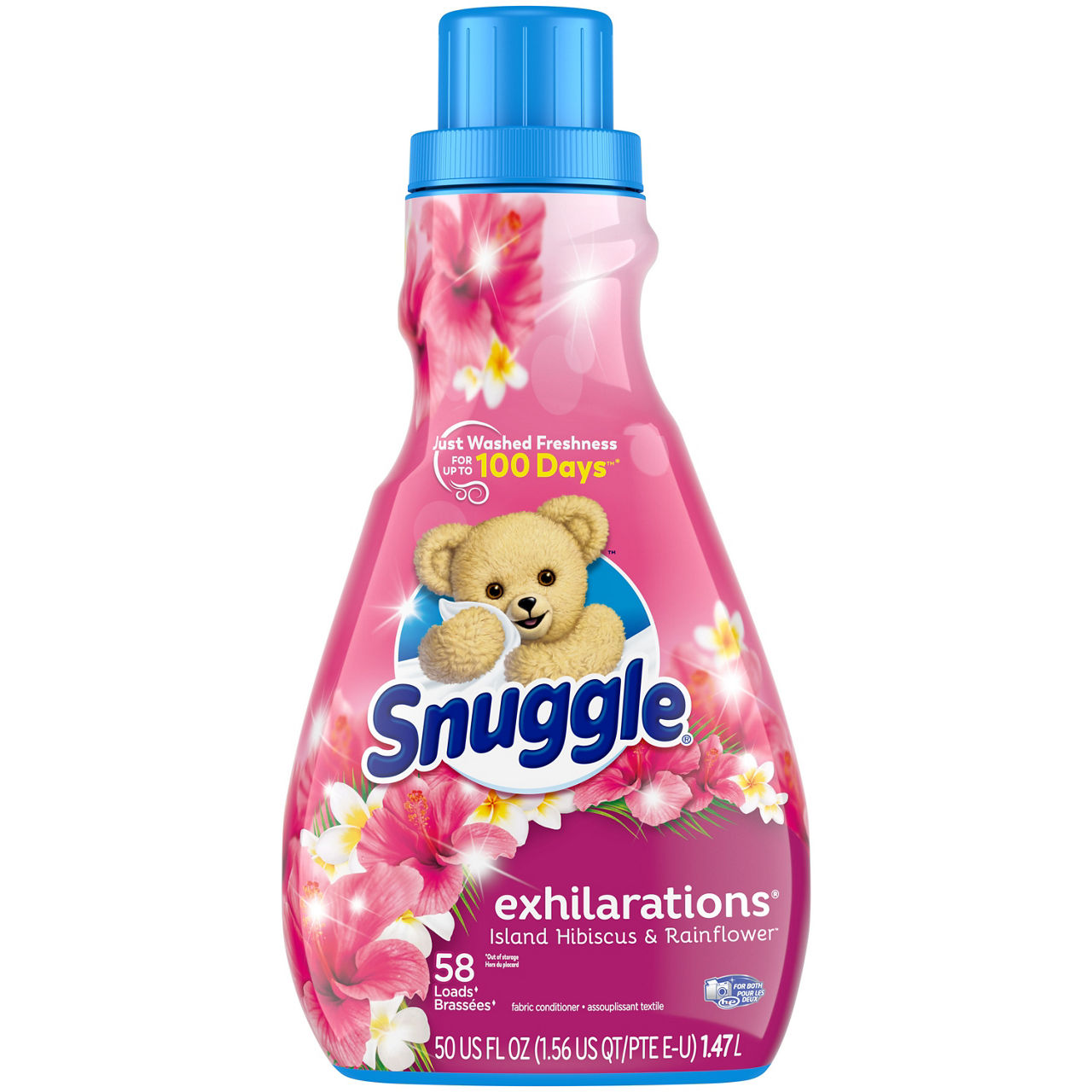 Snuggle Liquid Fabric Softener, Island Hibiscus & Rainflower, 50 Ounce, 58 Loads